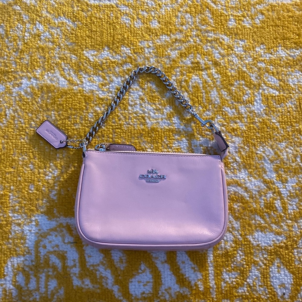 Pink coach mini purse/wristlet